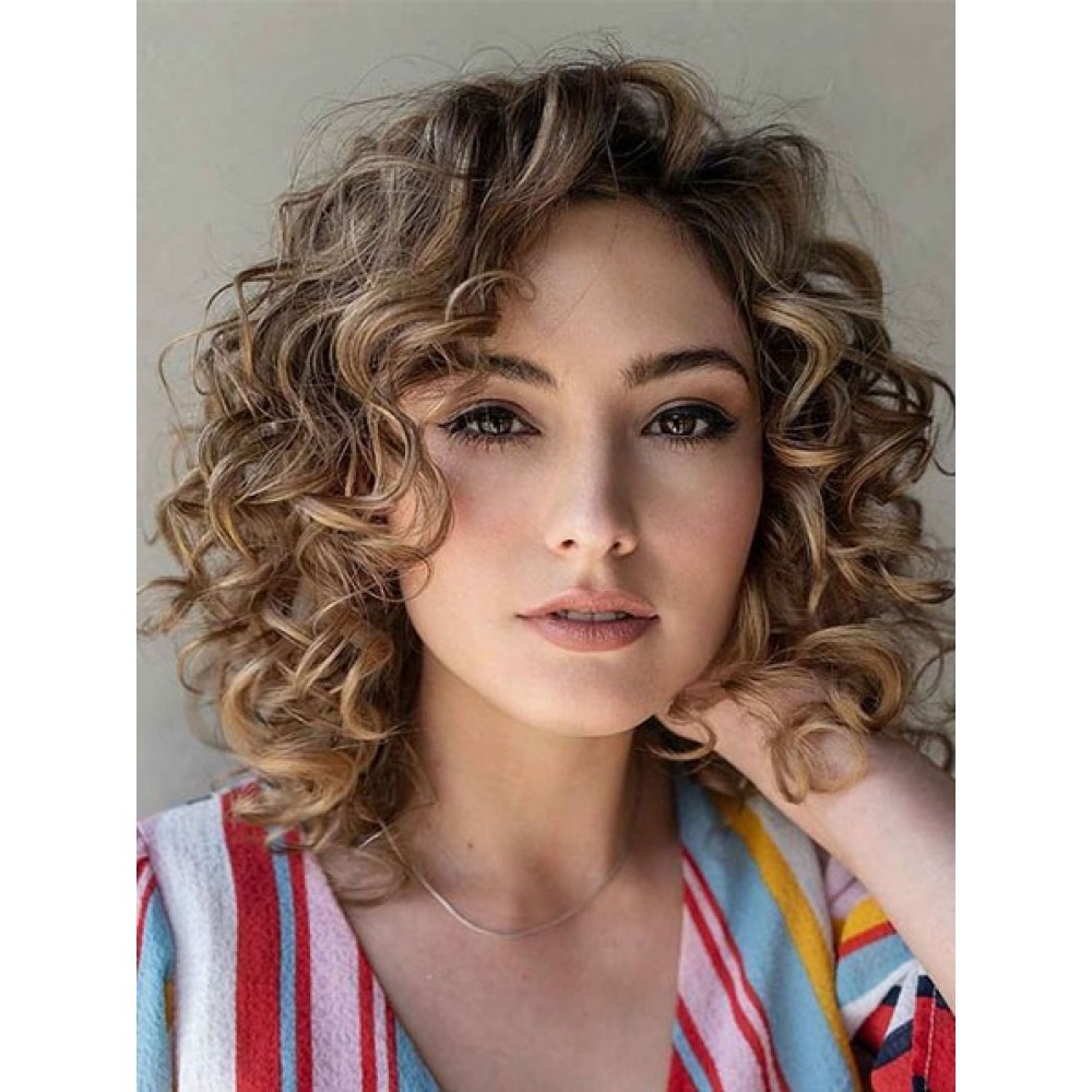 Fashion Ladies Curly Human Hair Wigs