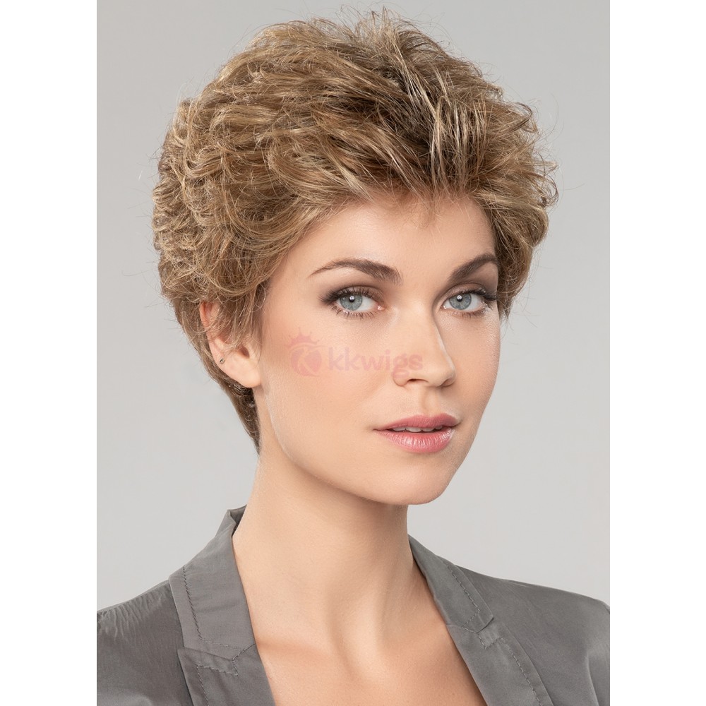 Human Hair Wavy Short Wigs