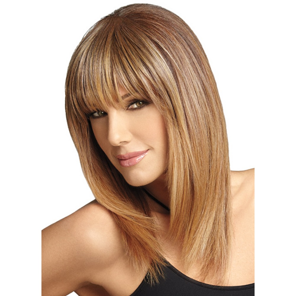 Human Hair Wig With Full Bangs